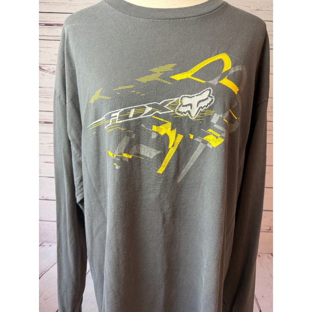 Fox Racing Long sleeve Tee Shirt Mens Graphic T-Shirt size XL Extra Large‎ HoLe